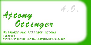 ajtony ottinger business card